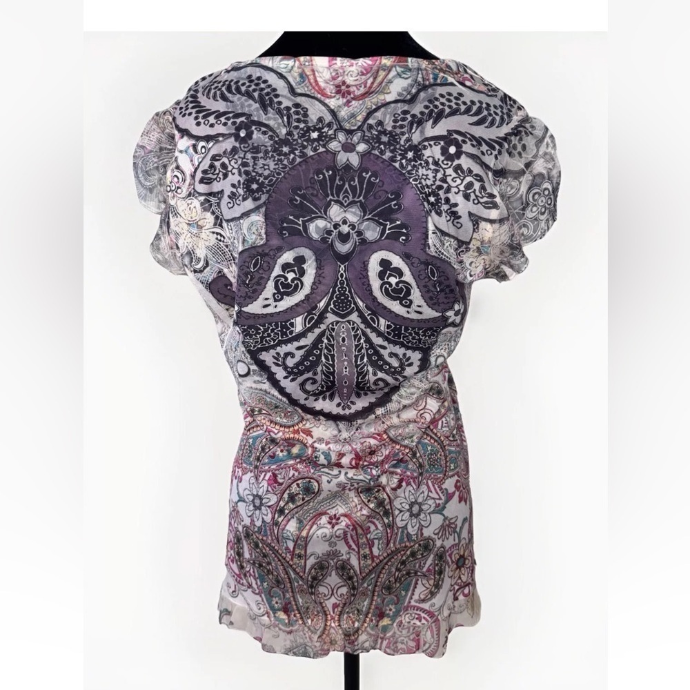 Whimsigoth Fairy Angel Top Y2K Boho Studded Blouse Ruffle Cottagecore